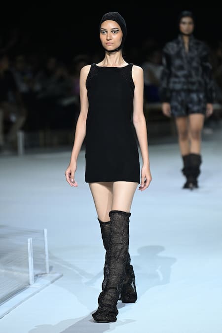 Somya Goyal Contoured Black Dress 