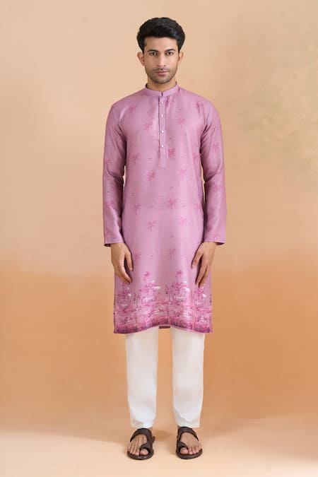 Buy Arihant Rai Sinha Pink Cotton Onion Digital Print Kurta Set Online at Aza Fashions Buy_Arihant Rai Sinha_Pink Cotton Onion Digital Print Kurta Set _Online_at_Aza_Fashions