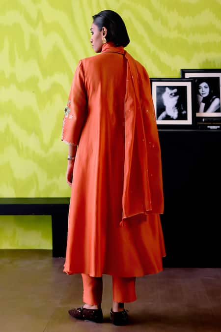 Deep Thee Rust Orange A-line Kurta Set 