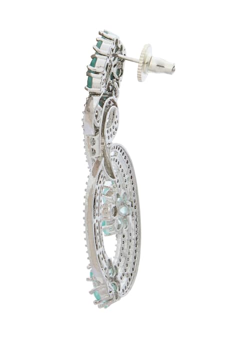 Nazaakat By Samara Singh Aqua American Diamond Earrings Online at Aza Fashions Nazaakat By Samara Singh_Aqua American Diamond Earrings _Online_at_Aza_Fashions