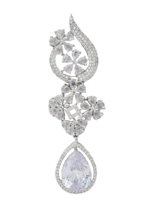 Buy Nazaakat By Samara Singh White American Diamond Earrings Online at Aza Fashions Buy_Nazaakat By Samara Singh_White American Diamond Earrings _Online_at_Aza_Fashions