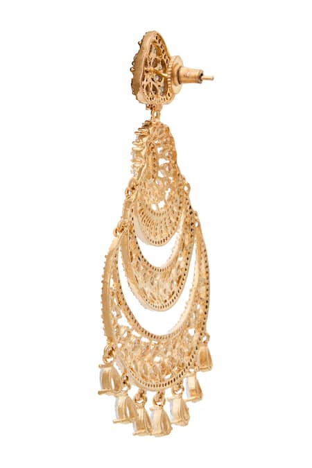 Nazaakat By Samara Singh White American Diamond Earrings Online at Aza Fashions Nazaakat By Samara Singh_White American Diamond Earrings _Online_at_Aza_Fashions