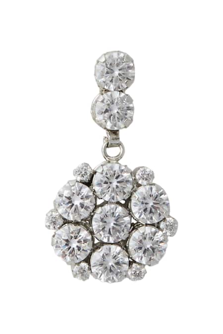 Shop_Nazaakat By Samara Singh_White American Diamond Jewelry Set _Online_at_Aza_Fashions