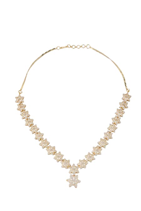 Buy Nazaakat By Samara Singh Gold Plated American Diamond Necklace And Earrings Set Online at Aza Fashions Buy_Nazaakat By Samara Singh_Gold Plated American Diamond Necklace And Earrings Set _Online_at_Aza_Fashions