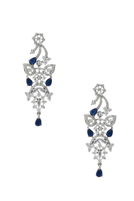 Buy Nazaakat By Samara Singh Blue Brass American Diamond Jewelry Set Online at Aza Fashions Buy_Nazaakat By Samara Singh_Blue Brass American Diamond Jewelry Set _Online_at_Aza_Fashions