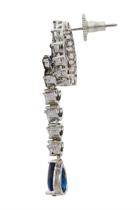 Buy_Nazaakat By Samara Singh_Blue American Diamond Jewelry Set _Online_at_Aza_Fashions