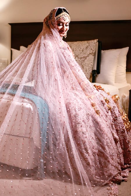 Pooja Peshoria 3D Flower Embellished Bridal Lehenga Set 