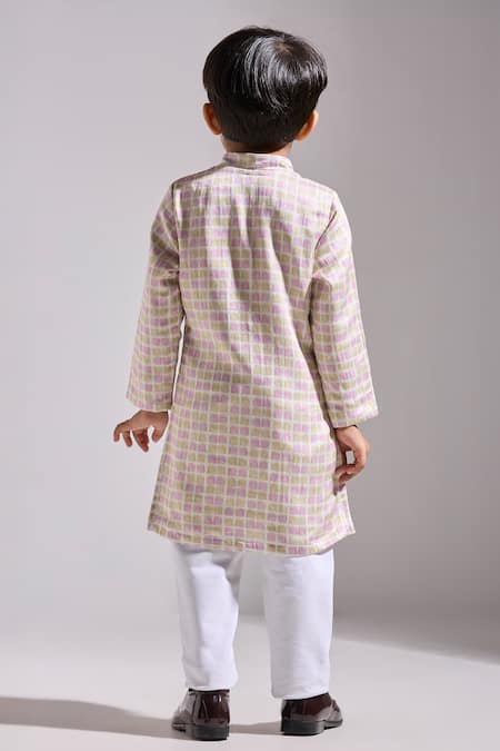 Neha Gursahani Multi Color Designer Kurta for Boys 