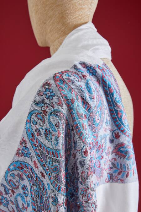 SHAZA_Multi Color Multicolor Kani Stole_Online_at_Aza_Fashions