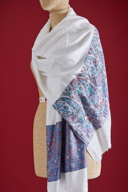 Buy_SHAZA_Multi Color Multicolor Kani Stole_Online_at_Aza_Fashions