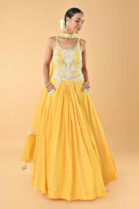 Keith Gomes Embroidered Blouse Skirt Set 