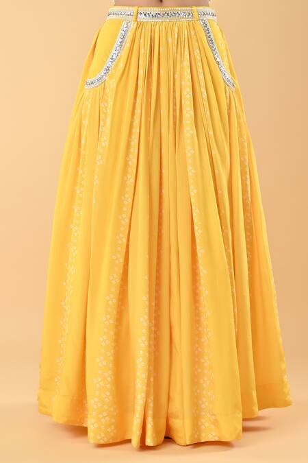 Buy Keith Gomes Yellow Chiffon, Crepe Beads, Embroidery, Sequins Blouse Skirt Set Online at Aza Fashions Buy_Keith Gomes_Yellow Chiffon, Crepe Beads, Embroidery, Sequins Blouse Skirt Set _Online_at_Aza_Fashions