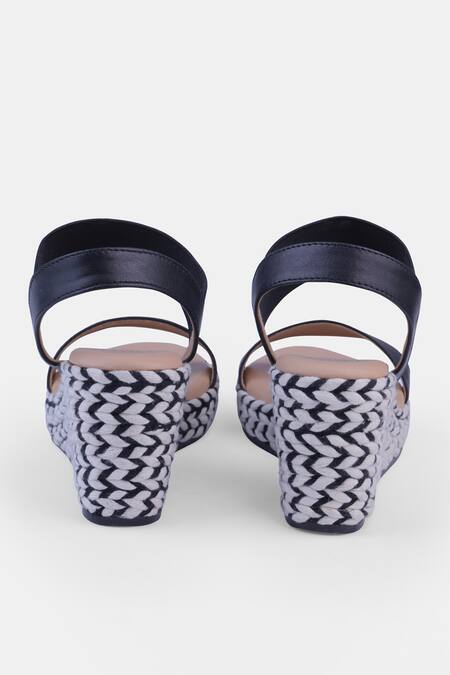 Shop_Heel Your Sole_Black Genuine Leather Wedges _Online_at_Aza_Fashions