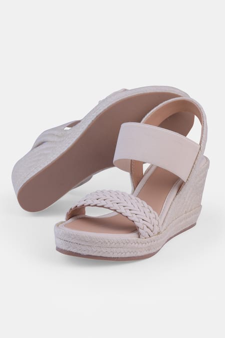 Buy_Heel Your Sole_Off White Genuine Leather Wedge Heels 