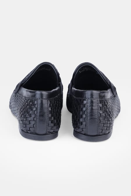 Heel Your Sole_Black Miso Genuine Leather Loafers _at_Aza_Fashions