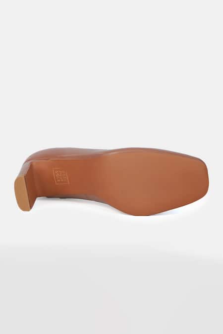 Heel Your Sole_Brown Kat Mocha Genuine Leather Pump Heels _Online_at_Aza_Fashions