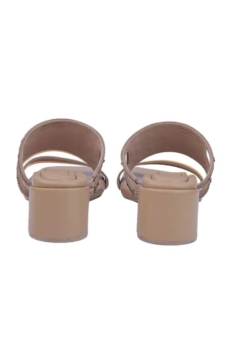 Buy_Heel Your Sole_Beige Rhinestones Brilliante Heels _Online_at_Aza_Fashions