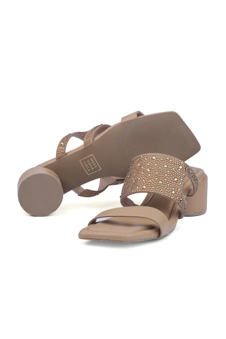 Heel Your Sole Brilliante Beige Heels 