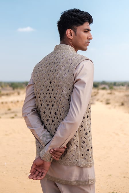 Amaare Interlace Nehru Jacket Set 