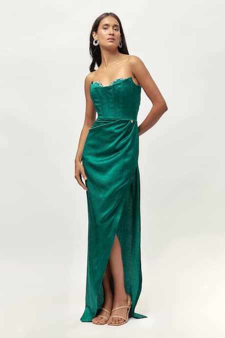 Buy_Emblaze_Green Crystals Sweetheart Neck Teal Embellished Corset Gown _Online_at_Aza_Fashions