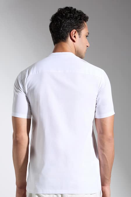 Neha Gursahani Ivory Designer Cotton Linen Shirt 