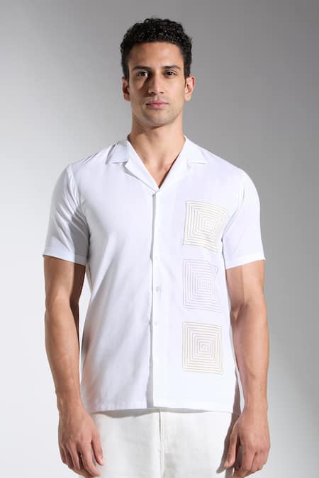 Buy Neha Gursahani Ivory Cotton, Linen Embroidery Designer Shirt Online at Aza Fashions Buy_Neha Gursahani_Ivory Cotton, Linen Embroidery Designer Shirt _Online_at_Aza_Fashions