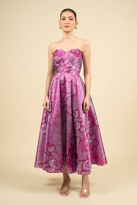 Shop_Saaksha & Kinni_Purple Embroidery Myra Designer Dress _Online_at_Aza_Fashions