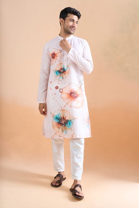 Arihant Rai Sinha Digital Printed Cream Kurta Set 