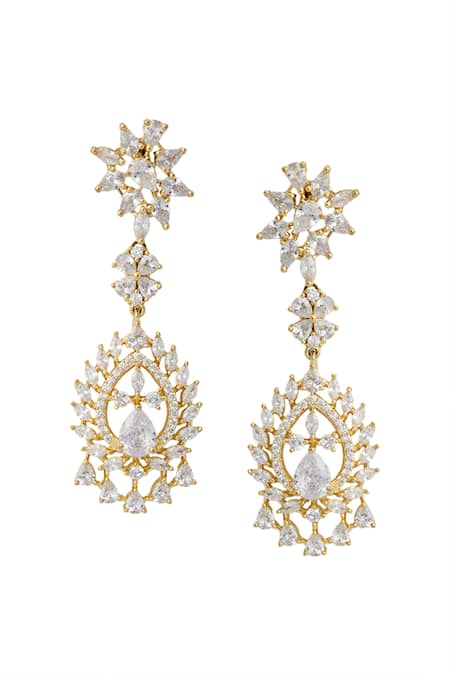 Shop Nazaakat By Samara Singh White American Diamond Jewelry Set Online at Aza Fashions Shop_Nazaakat By Samara Singh_White American Diamond Jewelry Set _Online_at_Aza_Fashions