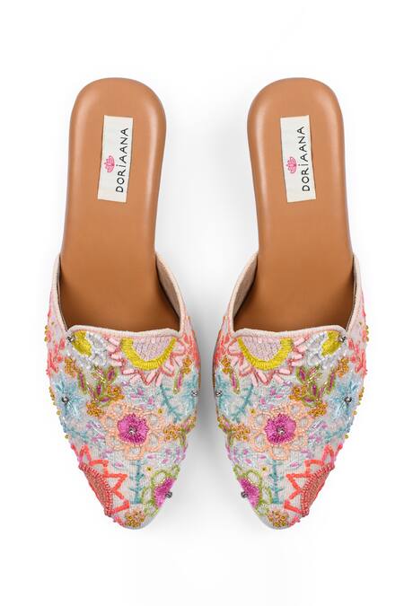 Doriaana Embroidered Designer Mules 