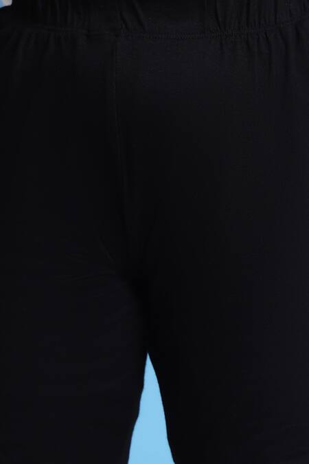 Buy_Petite Pomme_Off White Viscose Ruffled Top And Black Leggings _Online_at_Aza_Fashions