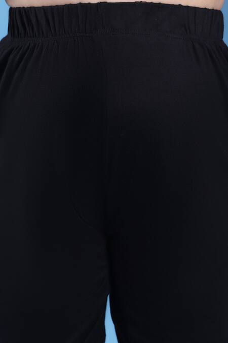 Buy_Petite Pomme_Blue Viscose Ruffled Top And Black Leggings Set _Online_at_Aza_Fashions