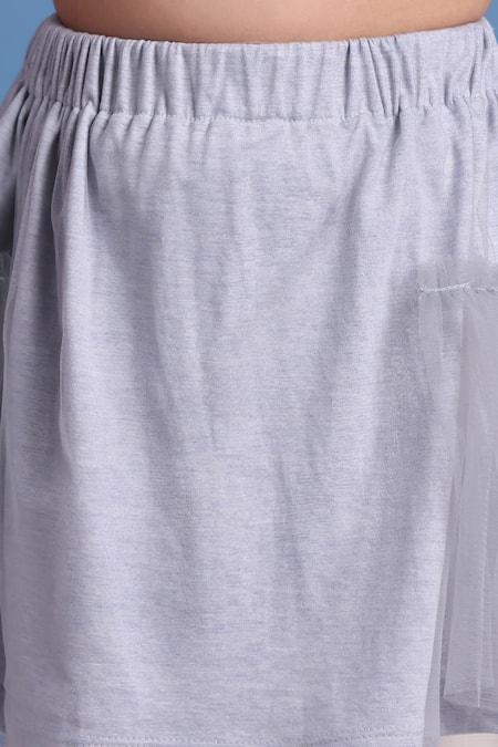 Shop_Petite Pomme_Sky Blue Cotton Designer Dress Set 