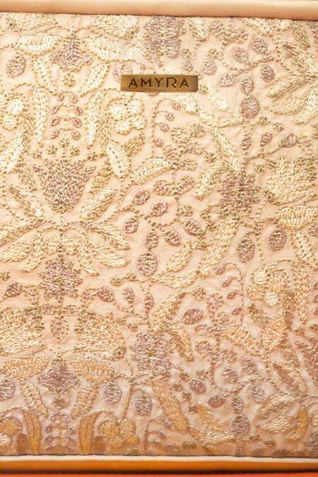 Amyra_Beige Embroidery Zen Handbag_at_Aza_Fashions