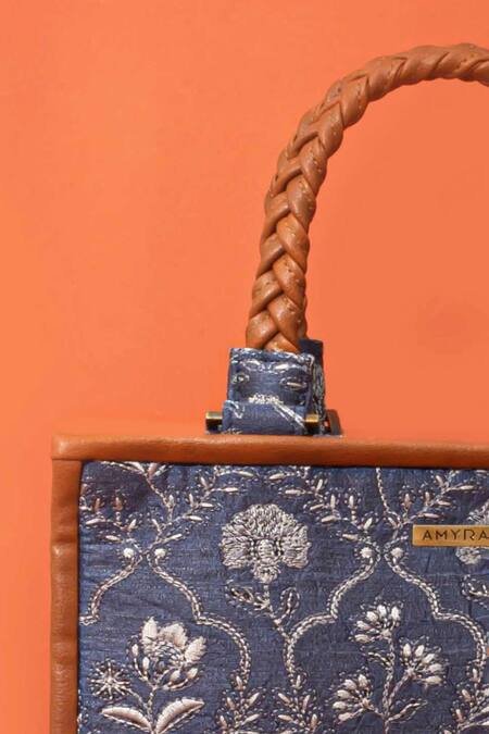 Buy Amyra Blue Embroidery Jharokha Handbag Online at Aza Fashions Buy_Amyra_Blue Embroidery Jharokha Handbag _Online_at_Aza_Fashions
