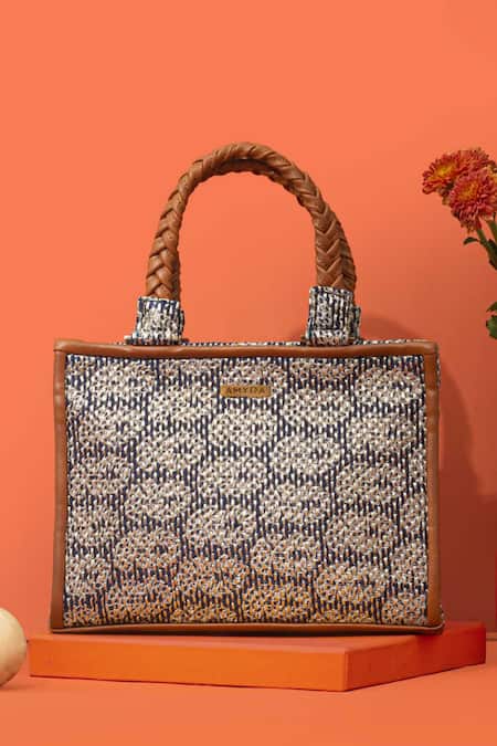 Amyra Blue Embroidery Jasbira Handbag 