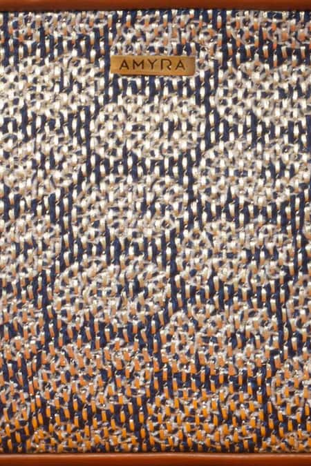 Amyra_Blue Embroidery Jasbira Handbag _at_Aza_Fashions