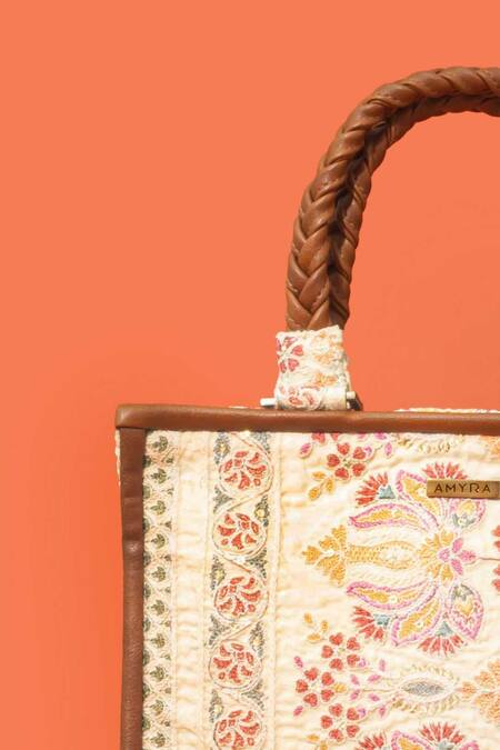 Buy Amyra Multi Color Embroidery Kamal Handbag Online at Aza Fashions Buy_Amyra_Multi Color Embroidery Kamal Handbag_Online_at_Aza_Fashions