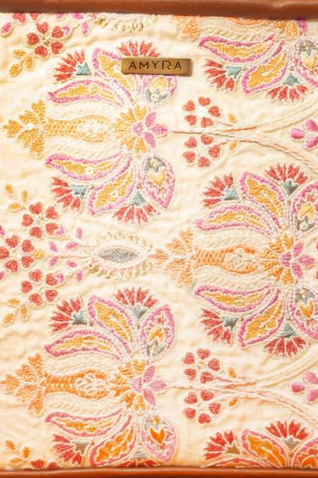 Amyra Multi Color Embroidery Kamal Handbag at Aza Fashions Amyra_Multi Color Embroidery Kamal Handbag_at_Aza_Fashions