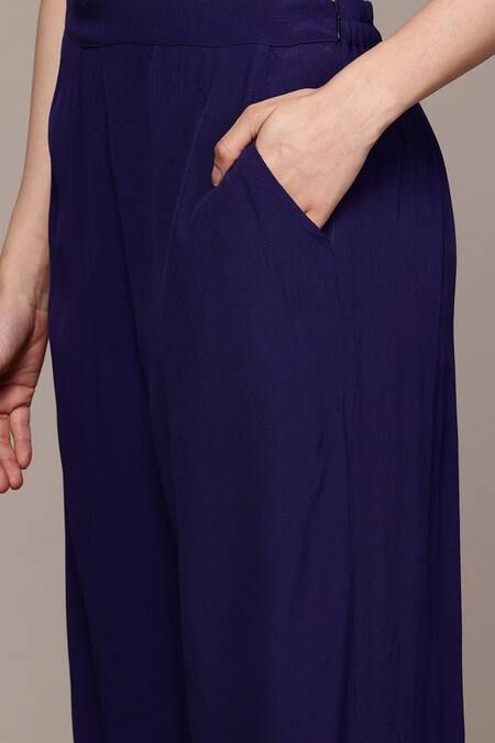 Shop Ritu Kumar Beige Viscose Round Neck Rubani Print Kurta With Palazzo Online at Aza Fashions Shop_Ritu Kumar_Beige Viscose Round Neck Rubani Print Kurta With Palazzo _Online_at_Aza_Fashions