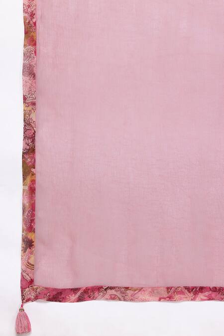 Ritu Kumar Pink Viscose, Lycra Embroidery Round Neck Calabria Kurta With Churidar And Dupatta Online at Aza Fashions Ritu Kumar_Pink Viscose, Lycra Embroidery Round Neck Calabria Kurta With Churidar And Dupatta _Online_at_Aza_Fashions