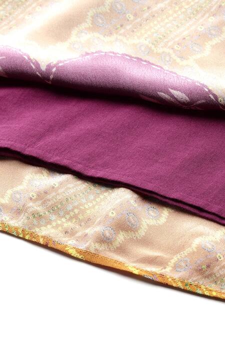 Ritu Kumar Purple Viscose V-neck Pratika Long Dress Online at Aza Fashions Ritu Kumar_Purple Viscose V-neck Pratika Long Dress _Online_at_Aza_Fashions