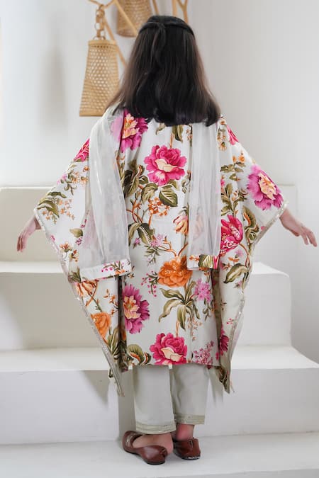 Mamma Plz Floral Printed Kaftan Set 