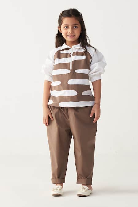 Three Abstract Applique Pant Set 