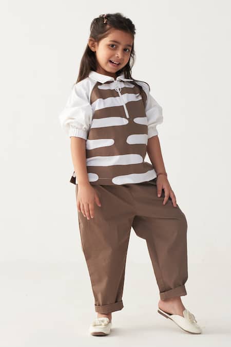 Three Abstract Applique Pant Set 