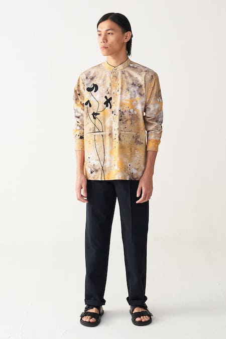 Three Painter Poppy Applique Shirt 