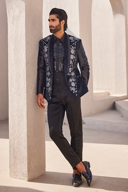 Yajy By Aditya Jain Crystal Dawn Designer Tuxedo Set 