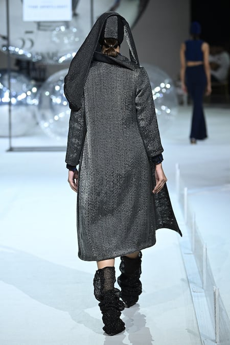Somya Goyal Obscura Handwoven Black Coat 