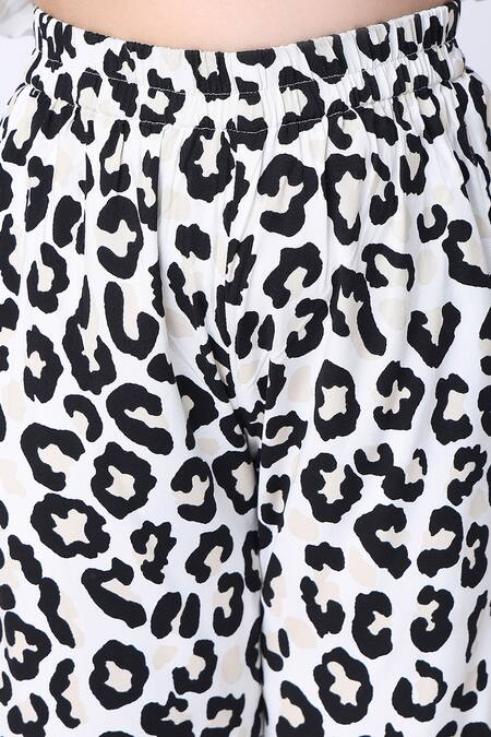 Buy_Petite Pomme_Black Viscose Leopard Print Top And Pant Set _Online_at_Aza_Fashions