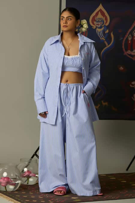 Quod Breeze Striped Cotton Pant 